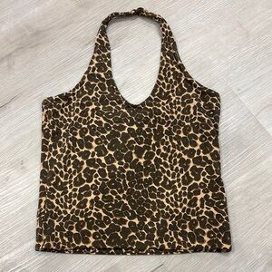 Leopard Print Halter Top